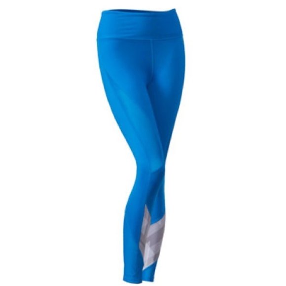 NWT OrangeTheory Mesh Panel Leggings - Blue - L